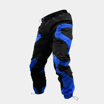 Pantalon de ski imperméable noir et bleu