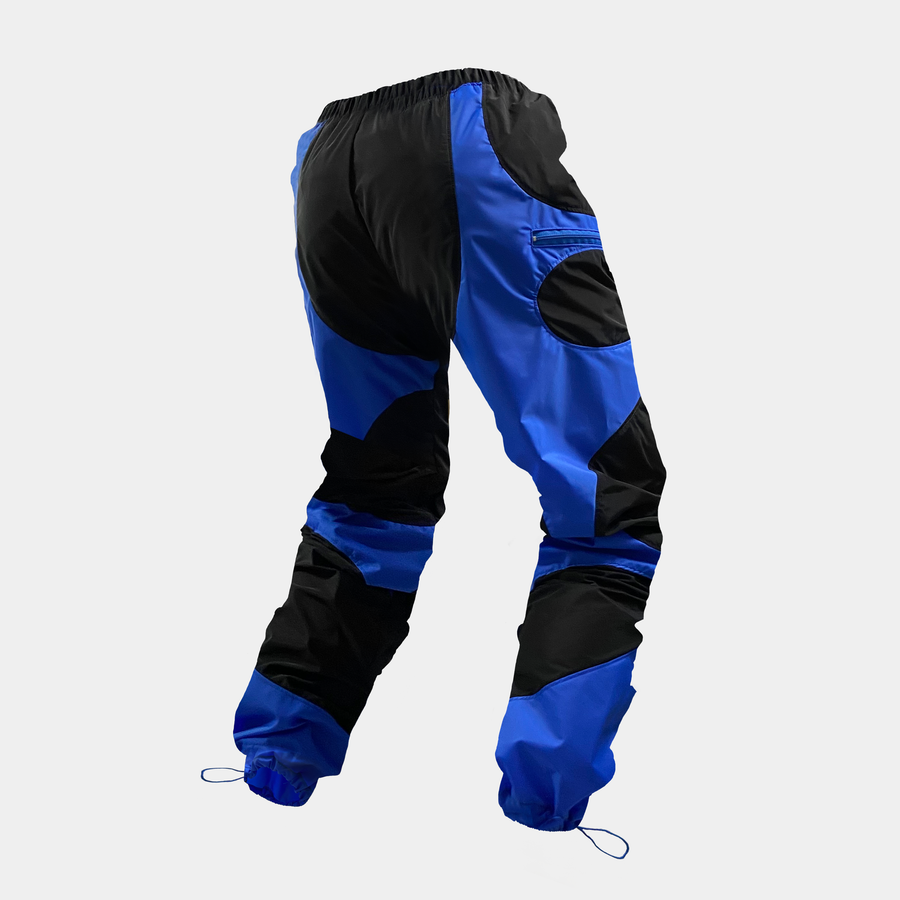 Pantalon de ski imperméable noir et bleu