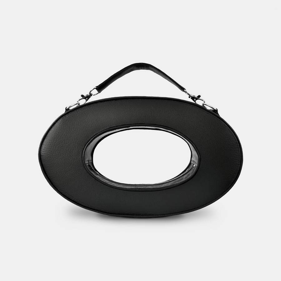 Sac à main LOOP noir, évidé