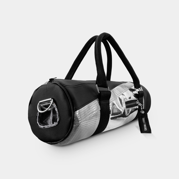 Sac à main argenté et noir