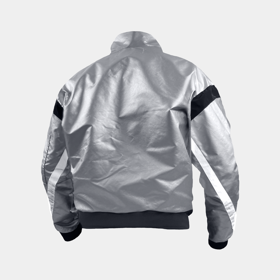 Veste imperméable argentée et réfléchissante