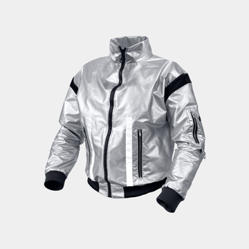 Veste imperméable argentée et réfléchissante